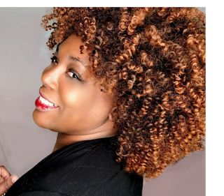 black curly hair  lace wig highlight color